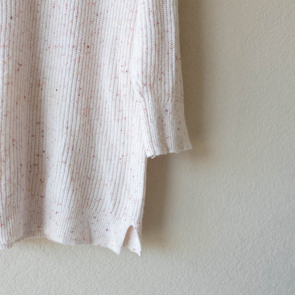 Women's Cream Button-Shoulder Ribbed Sweater - Picture 4 of 8